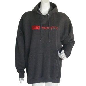 MERCY ME Hoodie Sweatshirt, L, Gray, Pullover, Kangaroo pocket, Long sleeves
